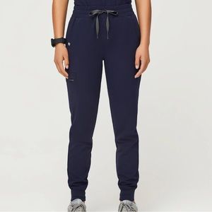 Navy Zamora High Waisted - Petite Jogger Scrub Pants